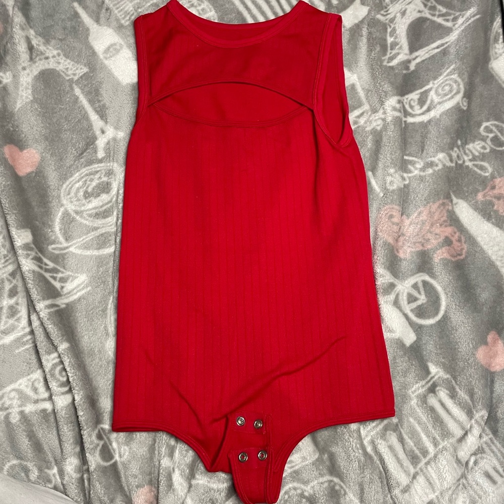 Red bodysuit, size small/medium